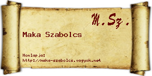 Maka Szabolcs névjegykártya