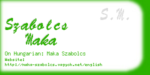 szabolcs maka business card